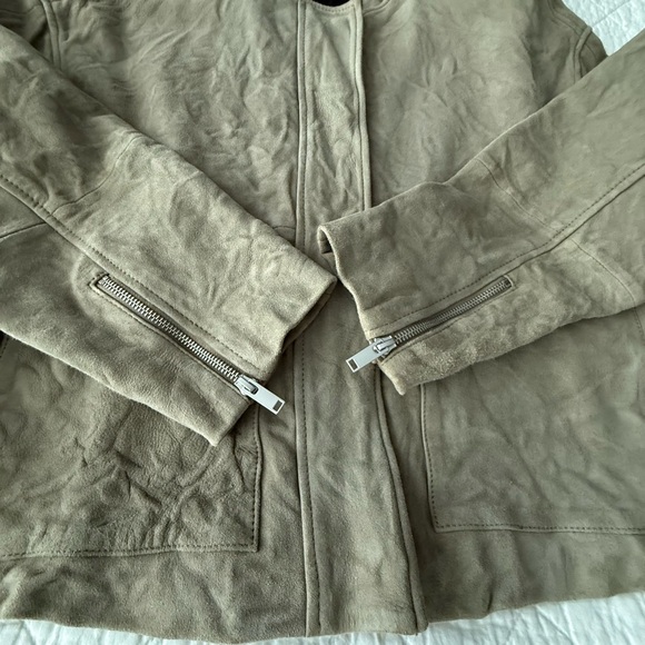 NWOT Zara ZW Collection 100% Suede Leather Jacket - Picture 8 of 12